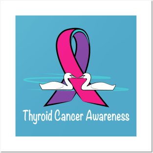 Thyroid Cancer Swans of Hope Posters and Art